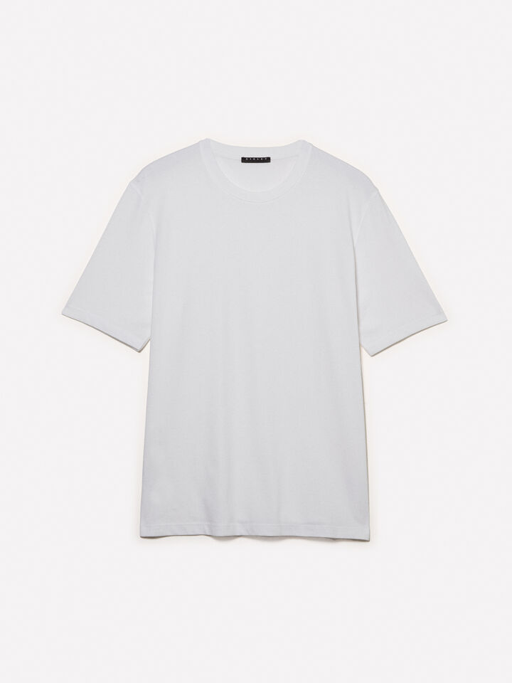 Μπλούζα κοντομάνικη λευκή regular fit - μπλουζάκια κοντομάνικα ανδρικά - Λευκο | Sisley image number 5